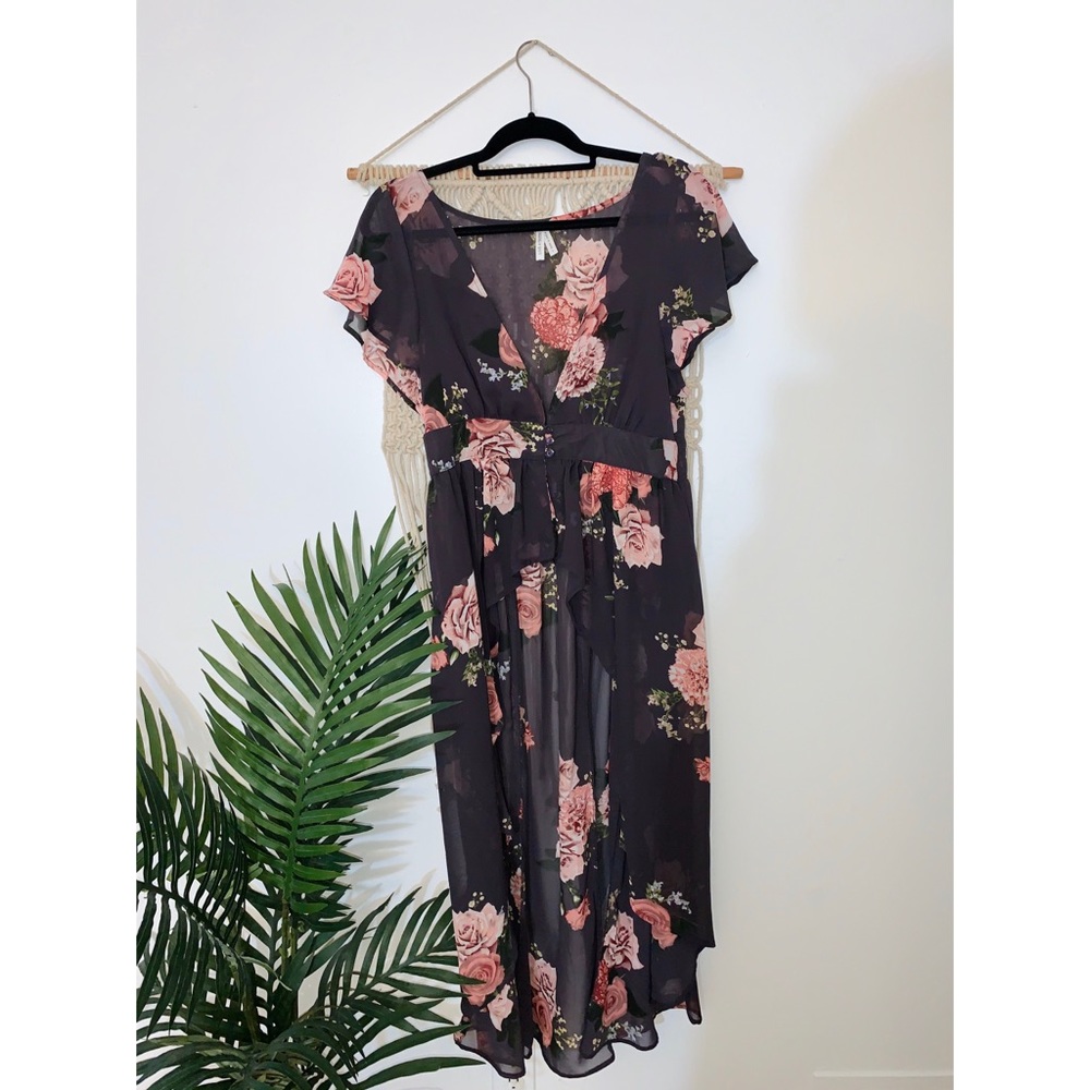 Open front dress